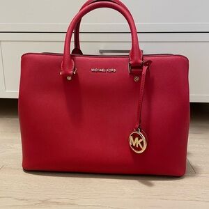 Michael Kors Cherry Red Satchel